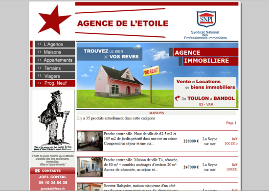 Site internet agence immobili�re
